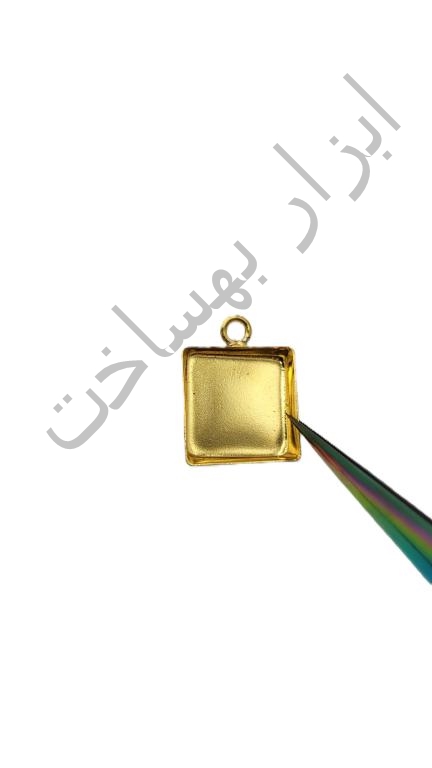 فریم استیل رزین مربع گوشواره