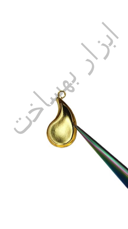 فریم استیل رزین بادام  گوشواره