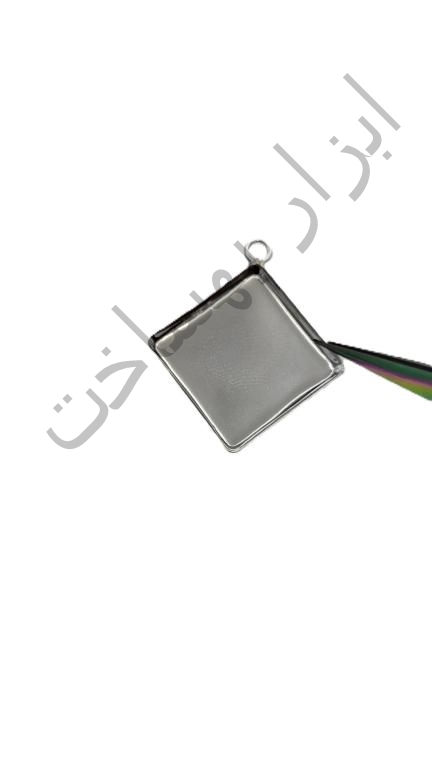 فریم استیل رزین لوزی   گوشواره