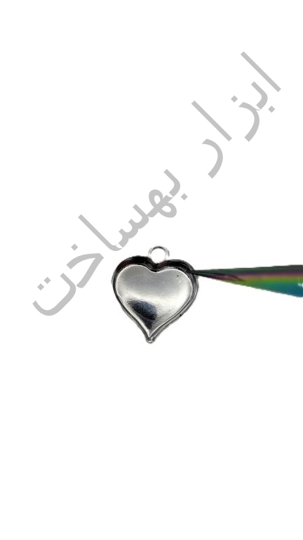 فریم استیل رزین قلب گوشواره