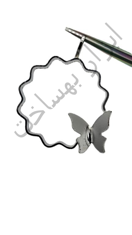 فریم استیل رزین  چند ضلعی گردنبند طرح دار