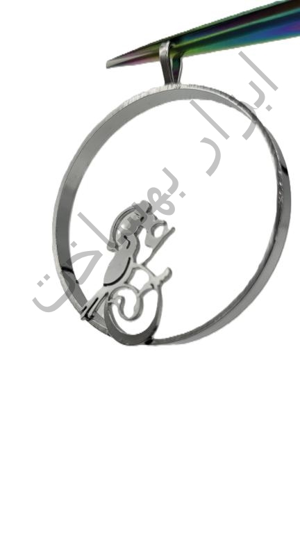 فریم استیل رزین  دایره  گردنبند طرح دار