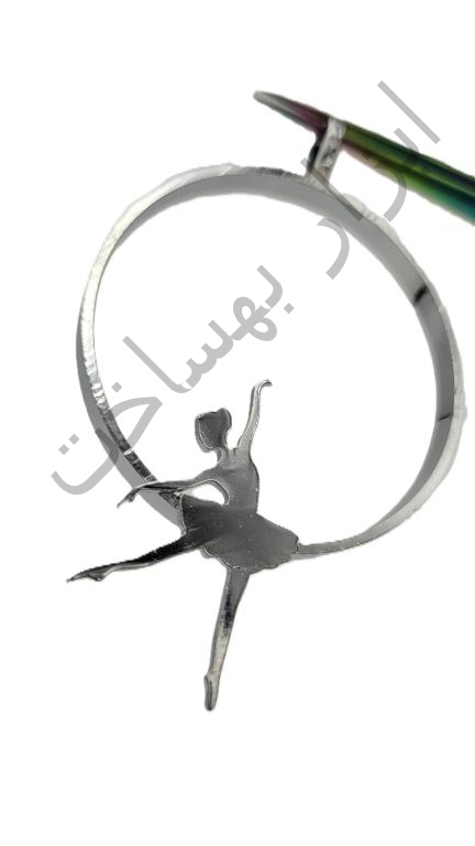 فریم استیل رزین  دایره  گردنبند طرح دار