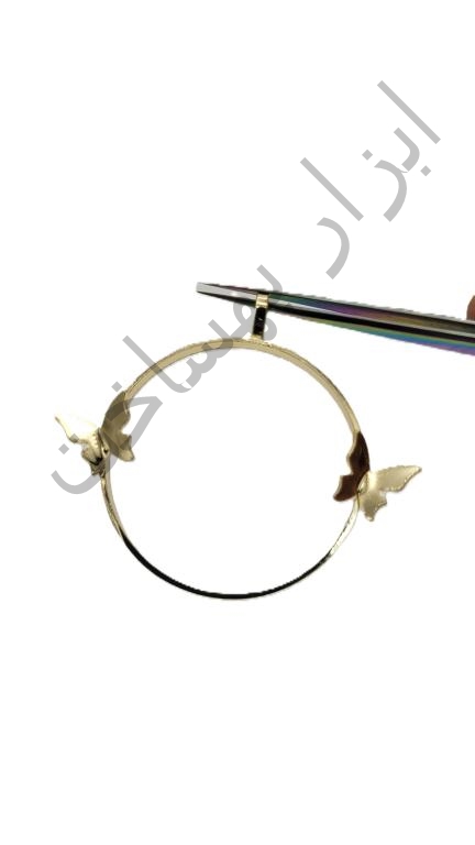 فریم استیل رزین دایره گردنبند طرح دار