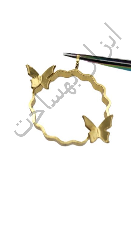 فریم استیل رزین  چند ضلعی گردنبند طرح دار