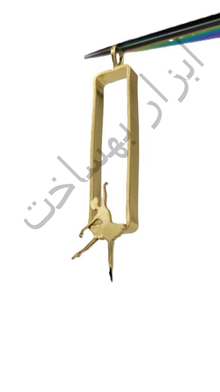 فریم استیل رزین مستطیل گردنبند طرح دار