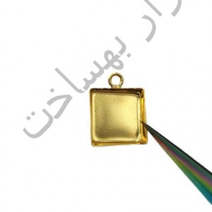 فریم استیل رزین مربع گوشواره