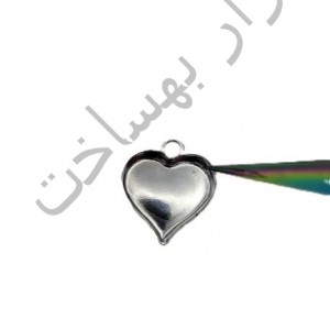 فریم استیل رزین قلب گوشواره