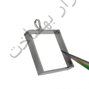 فریم استیل رزین  مربع  گردنبند