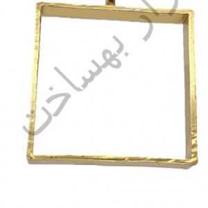 فریم استیل رزین  مربع  گردنبند