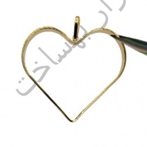 فریم استیل رزین  قلب   گردنبند
