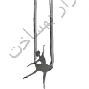 فریم استیل رزین مستطیل گردنبند طرح دار