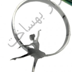 فریم استیل رزین  دایره  گردنبند طرح دار