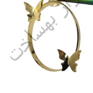 فریم استیل رزین بیضی گردنبند طرح دار