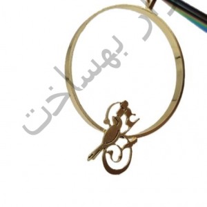 فریم استیل رزین دایره گردنبند طرح دار