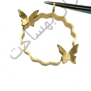 فریم استیل رزین  چند ضلعی گردنبند طرح دار