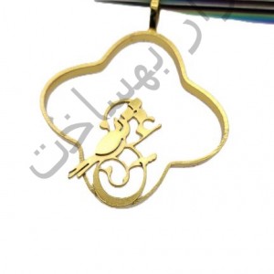 فریم استیل رزین  چهار ضلعی  گردنبند طرح دار