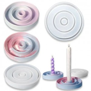 قالب سیلکونی وارداتی جا شمعی مارپیچ