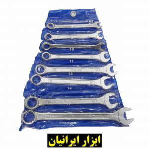 مجموعه 8 عددی آچار یک سر تخت یک سر رینگی