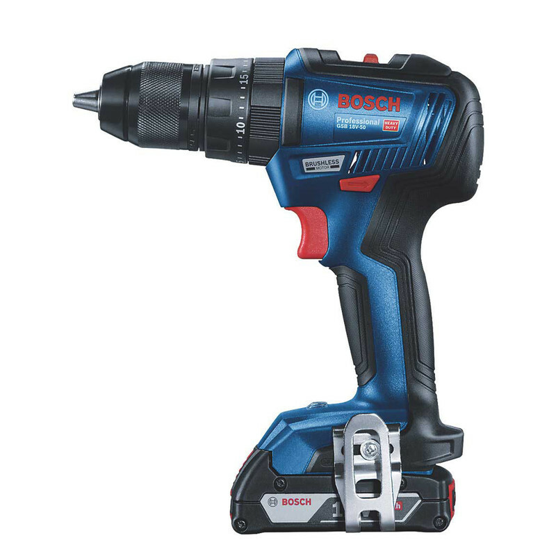 دریل شارژی چکشی براشلس 18 ولت بوش مدل GSB 18V-50 4 Extra