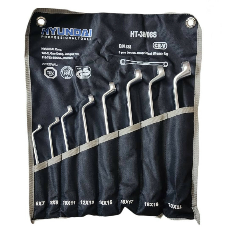 مجموعه 8 عددی آچار دوسر رینگی هیوندای مدل HT-38