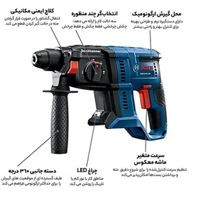 دریل بتن کن شارژی 18 ولت 3 کیلویی بوش مدل GBH 180-LI