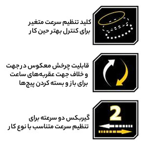 دریل چکشی گیربکسی کنزاکس مدل KID-1105