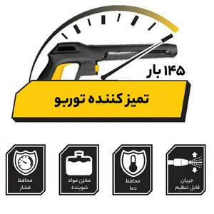 کارواش خانگی  145 بار ذغالی کنزاکس مدل KPW-6518