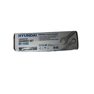 آچار یک سر تخت و یک سر رینگی هیوندای مدل HT-1422 مجموعه 22 عددی