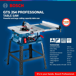 اره میزی بوش 254 میلی متر مدل GTS 10 XC