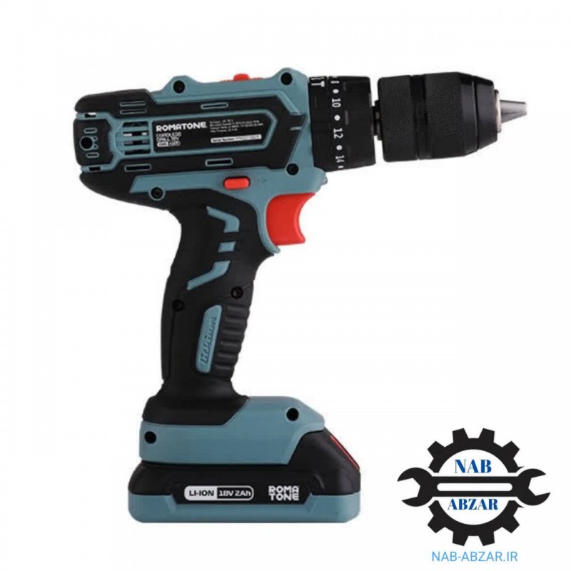 دریل پیچگوشتی شارژِ ی 13 میلیمتر 18 ولت روماتون ROMATONE کد4165