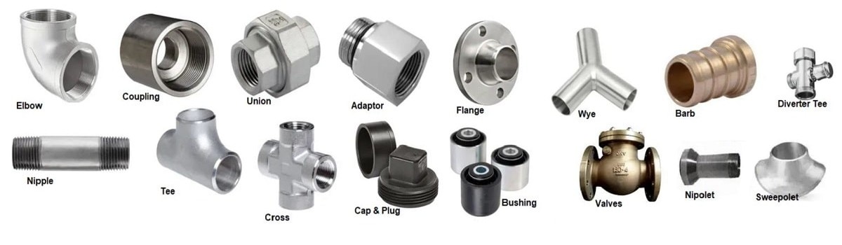 ۶-آشنایی با اتصالات لوله های آب - انواع و کاربرد Fittings