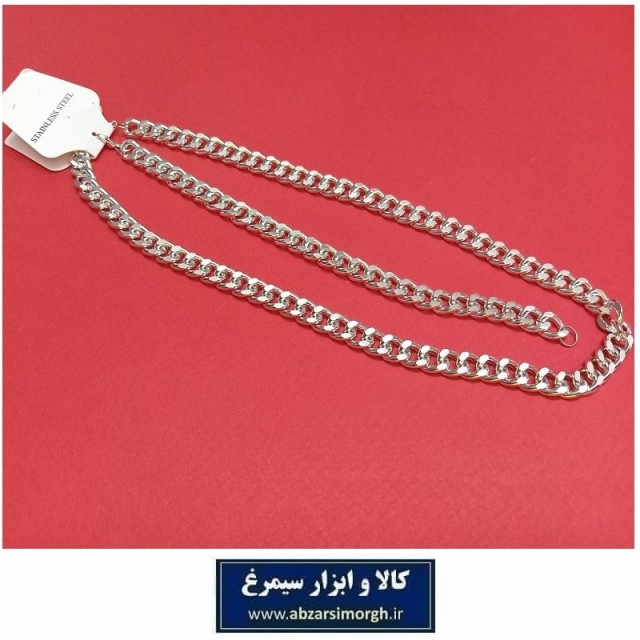 ست گردنبند و دستبند زنجیر کارتیه یا کارتیر نقره ای C وزن 33 گرم فروش تک و تعداد ZBD-019