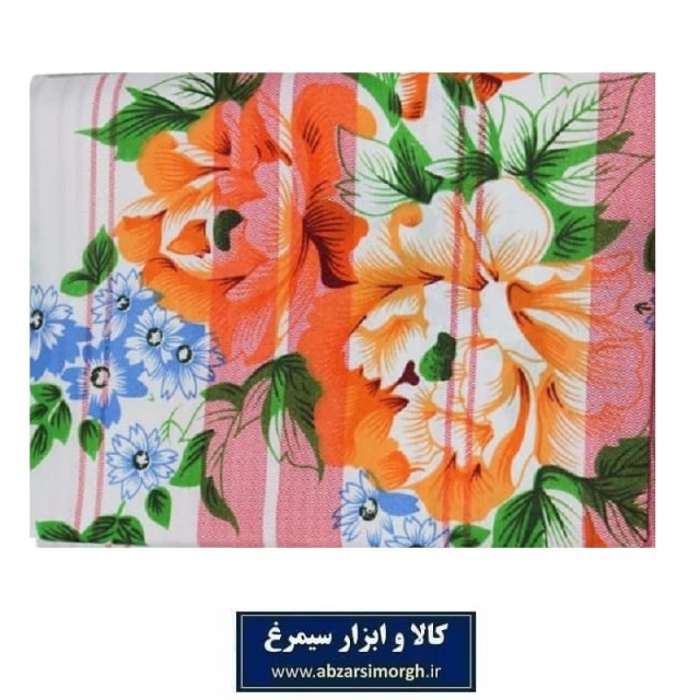 ملحفه ۳۳۳ طرح کویتی دور دوخت آماده 2 نفره با گل زیبا فروش تک و جین 12 عددی HKK-023