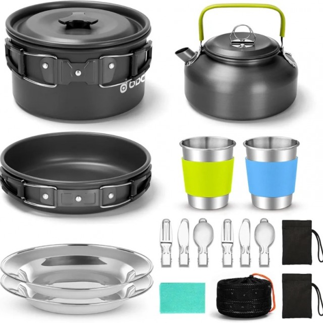 ست ظروف کمپینگ و سفری ۱۵ پارچه AMZ-003