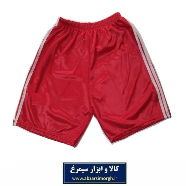 شورت و شلوارک ورزشی زنانه و مردانه 3 خط طرح آدیداس رنگ قرمز فروش تک و تعداد VLV-006D