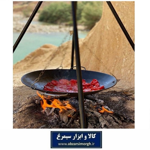 ساچ و تابه گرانیتی کمپینگ، سفر و طبیعت گردی قطر 43 سانتیمتر HMG-004