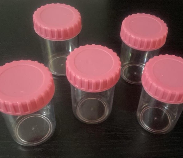 ظرف و قوطی کرم و ژل گرد 20 گرم درب صورتی پیچی فروش تک و تعداد PZJ-028