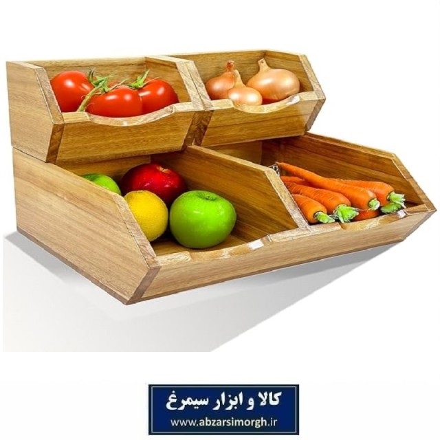 استند و جا سیب زمینی و پیاز چوبی مدل A