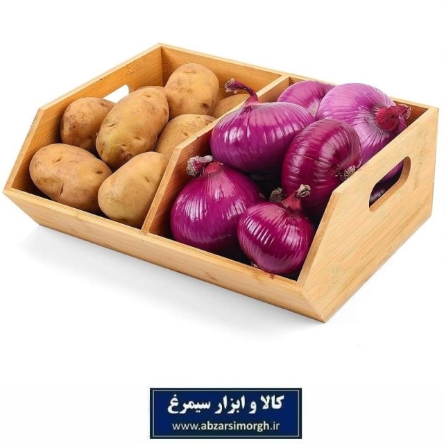 استند و جا سیب زمینی و پیاز چوبی مدل B