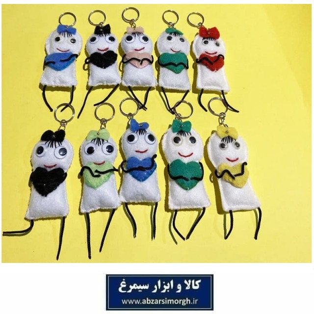 جاکلیدی و آویز نمدی دختر و قلب جوایز مدرسه و هدیه دانش آموزی و دبستان HFK-002