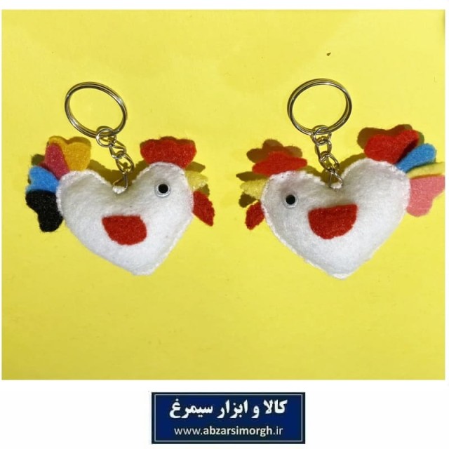 جاکلیدی و آویز نمدی خروس جوایز مدرسه و هدیه دانش آموزی و دبستان HFK-003