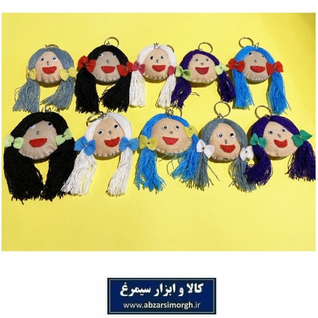 جاکلیدی و آویز نمدی دختر مودار جوایز مدرسه و هدیه دانش آموزی و دبستان HFK-005