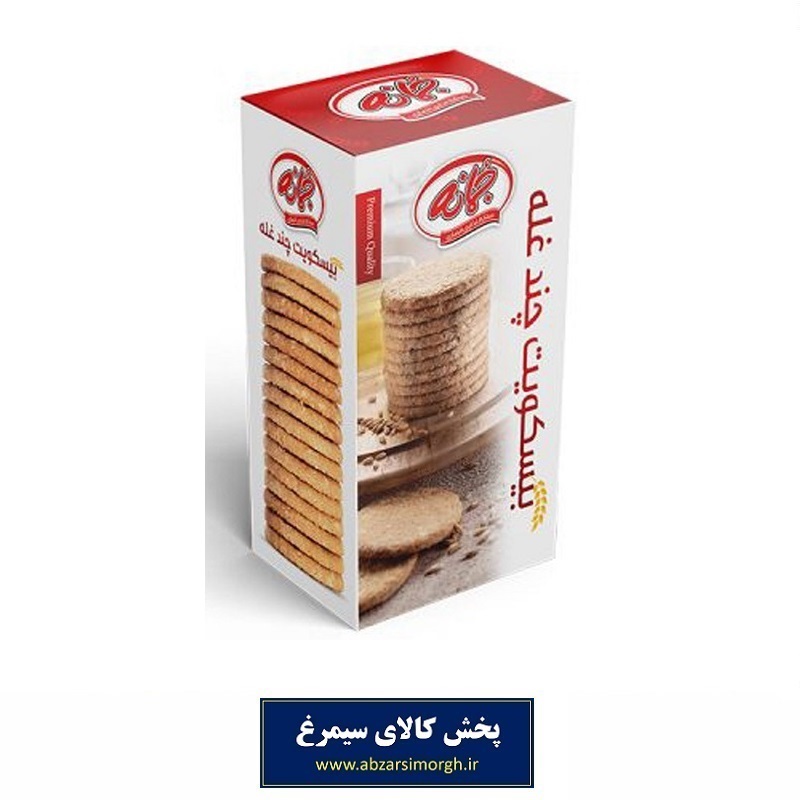 بیسکوئیت چند غله ساده جمانه با شهد توت فرنگی 190 گرم جعبه دار