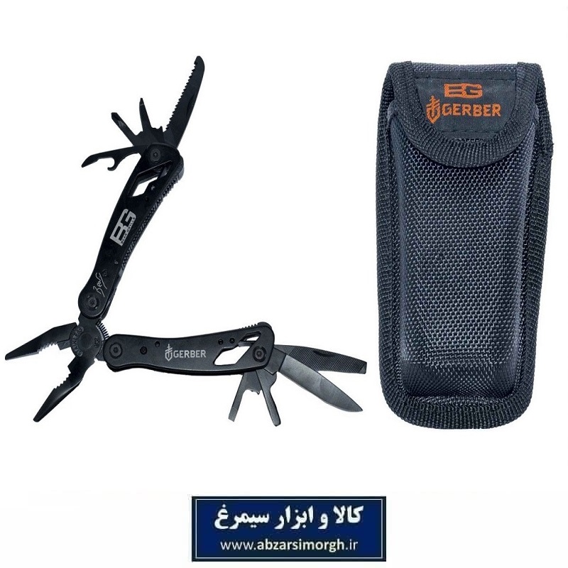 انبردست چند کاره گربر GERBER  مدل BG ابزار کمپینگ و طبیعت گردی کیف دار HAC-012