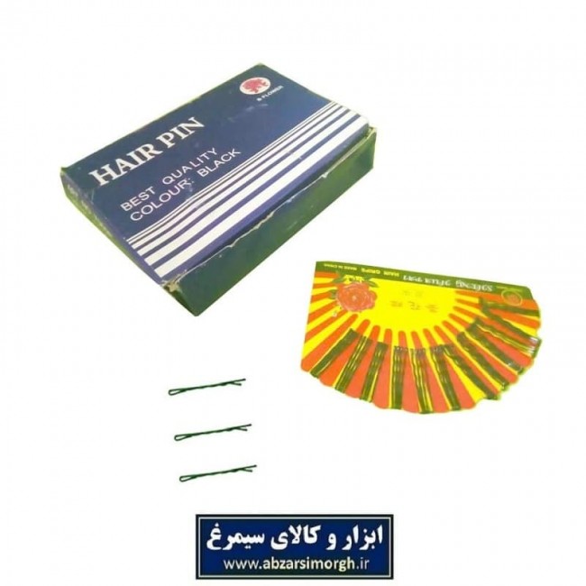 سنجاق مو ساده مشکی سایز کوچک طول ۴.۳ سانت و کارت ۴۸ عددی HSM-002