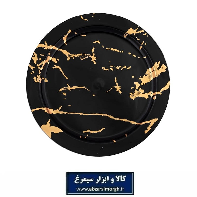 بشقاب پلاستیکی یکبار مصرف ماربل طب پلاستیک 6 عددی HZY-112