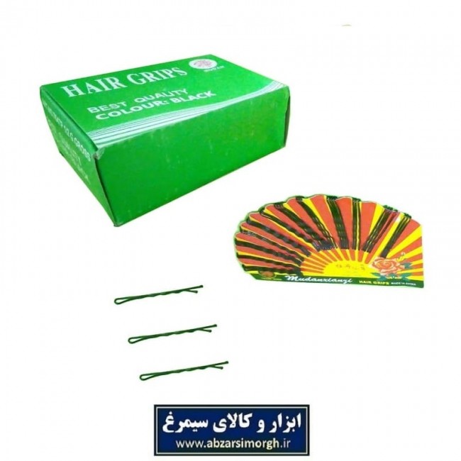 سنجاق مو ساده مشکی سایز بزرگ طول ۵.۵ سانت و کارت ۴۸ عددی HSM-001