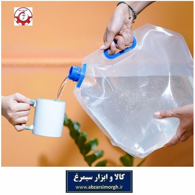 گالن و دبه آب پلاستیکی 5 لیتری تاشو و کم جا کمپینگ و سفر 5 لیتری PGA-005