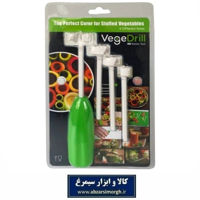 ابزار دریل Vege Drill خالی کن میوه و سبزیجات با 4 سری HDR-001